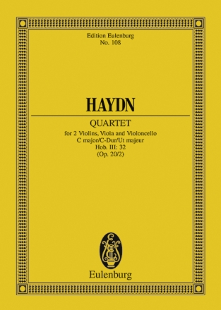 Streichquartett C-Dur op.20,2 Hob.III:32 fr Streichquartett Studienpartitur