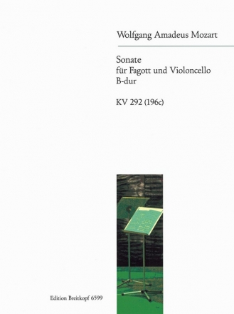 Sonate B-Dur KV292 fr Fagott und Violoncello Spielpartitur