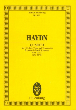 Streichquartett B-Dur op.33,1 Hob.III:37 fr Streichquartett Studienpartitur