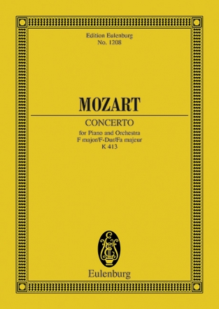 Concerto f major KV413 for piano and orchestra study score