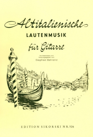 Alte europische Lautenmusik Band 4 Altitalienische Lautenmusik