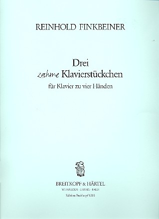 3 zahme Klavierstckchen fr Klavier zu 4 Hnden