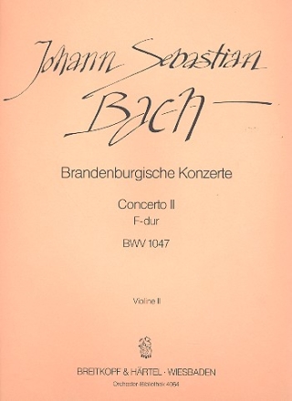 Brandenburgisches Konzert F-Dur Nr.2 BWV1047 fr Orchester Violine 2