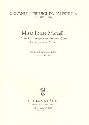 Missa papae Marcelli fr gem Chor Partitur