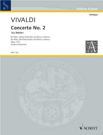 Concerto Nr. 2 g-Moll op. 10/2 RV 439/PV 342 fr Flte (Alt-Blockflte), Streichorchester und Basso continuo Err:520