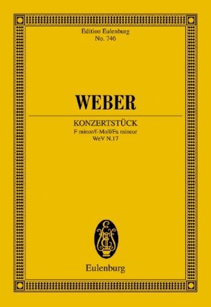 Konzertstck f-Moll op.79 WeVN17 fr Klavier und Orchester Studienpartitur