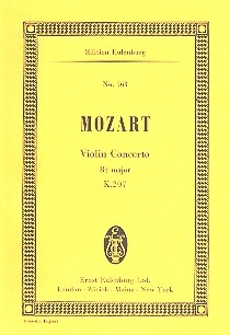 Konzert B-Dur KV207 fr Violine und Orchester Studienpartitur