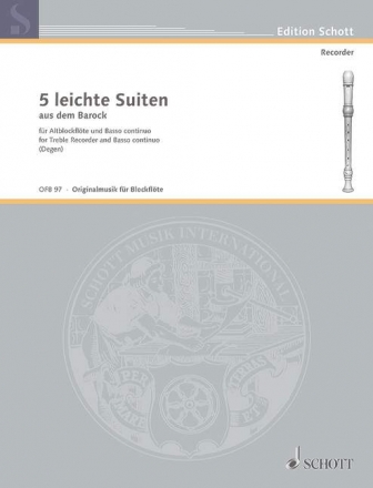 5 leichte Suiten aus dem Barock fr Altblockflte und Klavier