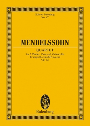 Streichquartett Es-Dur op.12 fr Streichquartett Studienpartitur