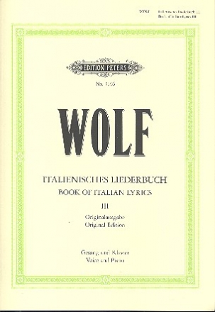 Italienisches Liederbuch Band 3 fr Singstimme und Klavier (dt/en)