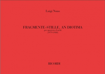 Fragmente-Stille an Diotima fr Streichquartett Partitur und Stimmen