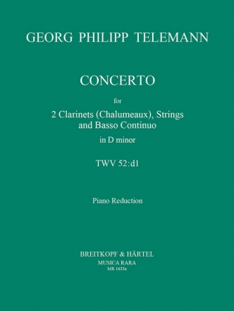 Concerto d minor for 2 clarinets and strings for 2 clarinets and piano