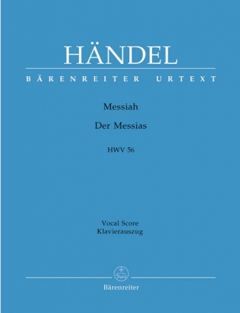 Der Messias HWV56 Oratorium fr Soli, Chor und Orchester Klavierauszug (dt/en)