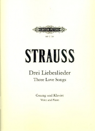 3 Liebeslieder fr Singstimme und Klavier