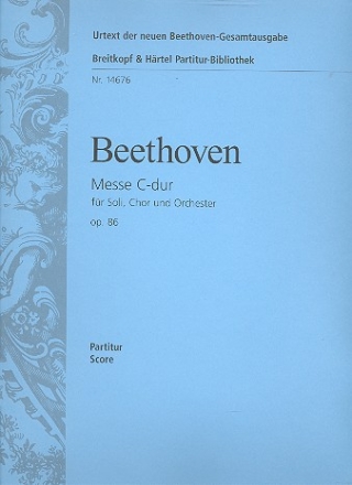 Messe C-Dur op.86 fr Soli, Chor und Orchester Partitur