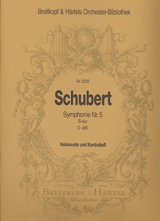 Sinfonie B-Dur Nr.5 D485 fr Orchester Violoncello / Kontrabass