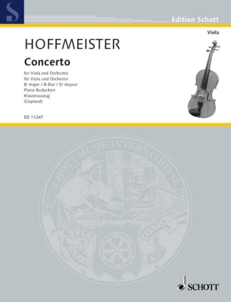 Konzert B-Dur fr Viola und Orchester fr Viola und Klavier