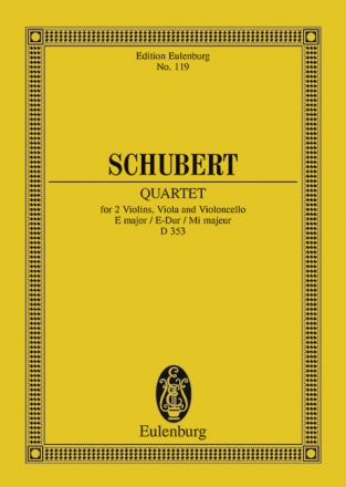 Quartet e major op. 125,2 for 2 violins, viola and violoncello Miniature score