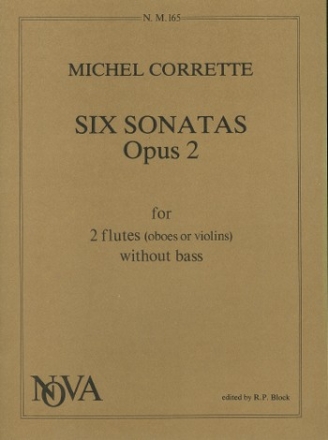 6 Sonatas op.2 for 2 flutes (oboes or violins) without bass score