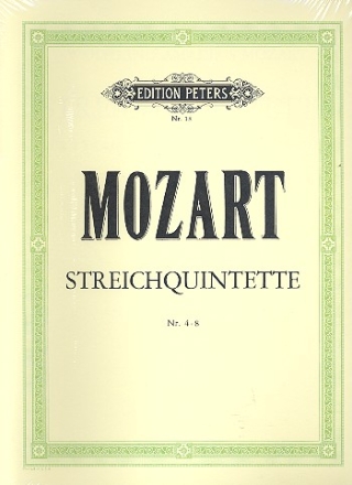 Smtliche Streichquintette Band 1 fr 2 Violinen, 2 Violen und Violoncello