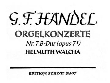 Konzert B-Dur Nr.7 op.7,1 fr Orgel und Orchester Orgelauszug