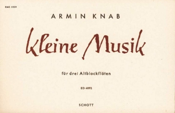 Kleine Musik fr 3 Alt-Blockflten Spielpartitur