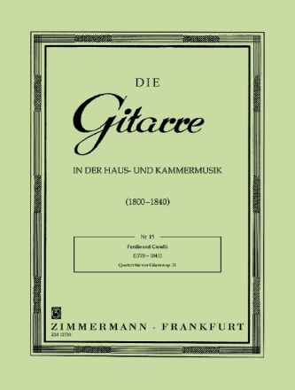 Quartett op.21 fr 4 Gitarren 4 Stimmen