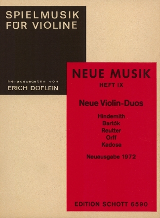 Neue Violin-Duos fr 2 Violinen Spielpartitur