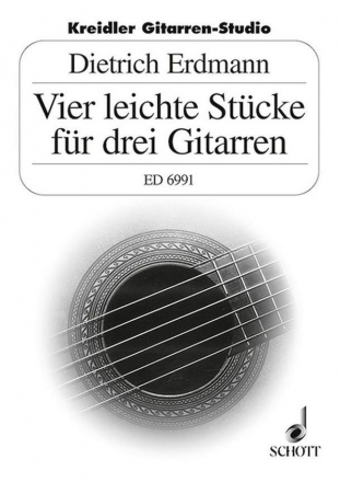 Vier leichte Stcke fr 3 Gitarren Spielpartitur