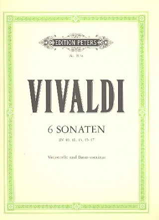 6 Sonaten fr Violoncello und Bc