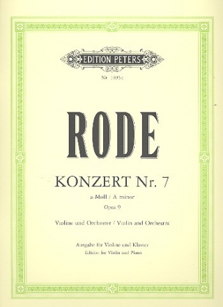 Konzert a-Moll Nr.7 fr Violine und Orchester fr Violine und Klavier