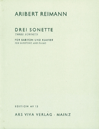 Sonette 3 fr Bariton und Klavier