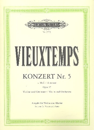 Konzert a-Moll Nr.5 op.37 fr Violine und Orchester fr Violine und Klavier