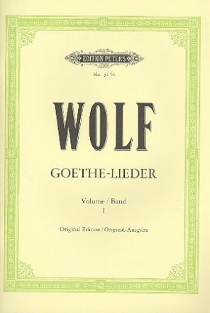 Lieder nach Gedichten von Goethe Band 1 fr Singstimme und Klavier