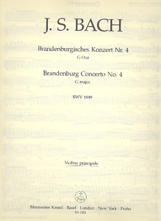 Brandenburgisches Konzert G-Dur Nr.4 BWV1049 Violine solo