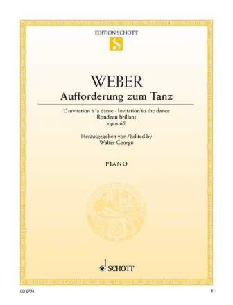 Aufforderung zum Tanz op.65 fr Klavier