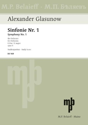 Sinfonie E-Dur Nr.1 op.5 fr Orchester Studienpartitur