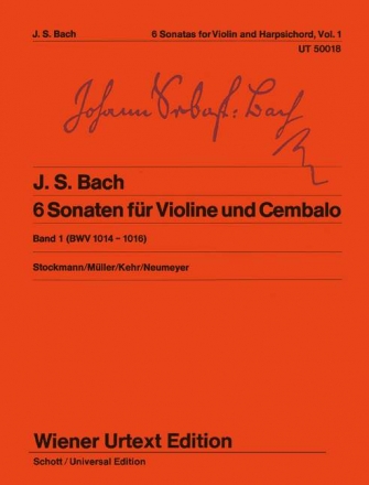 6 Sonaten Band 1 (Nr.1-3) BWV1014-1016 fr Violine und Cembalo