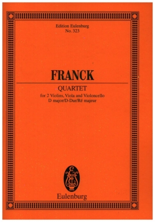 Quartet D Major for 2 violins, viola and violoncello Miniature score