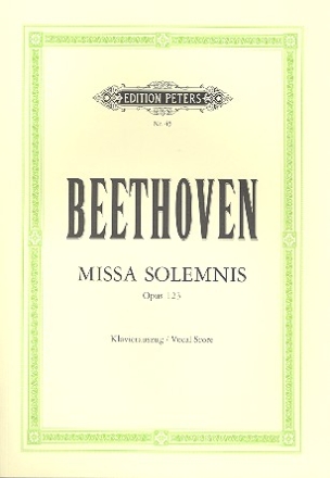 Missa solemnis  D-Dur op.123 fr Soli, Chor und Orchester Klavierauszug