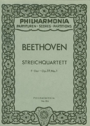 Streichquartett F-Dur op.59,1 Studienpartitur