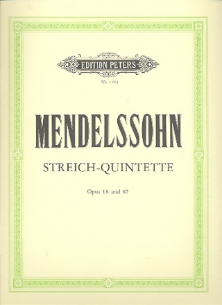 Smtliche Streichquintette op.18 und op.87 fr 2 Violinen, 2 Violen und Violoncello Stimmen