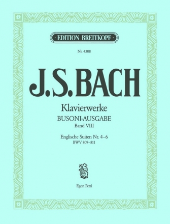 Englische Suiten Nr. 4-6 BWV809-811 fr Klavier