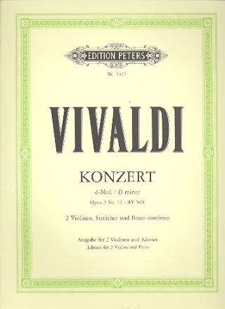 Concerto grosso d-Moll op.3,11 RV565 fr 2 Violinen, Streicher und Bc 2 Violinen und Bc