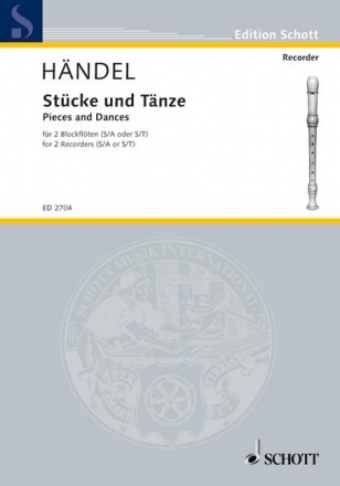 Stcke und Tnze fr 2 Blockflten (S/A oder S/T) Spielpartitur