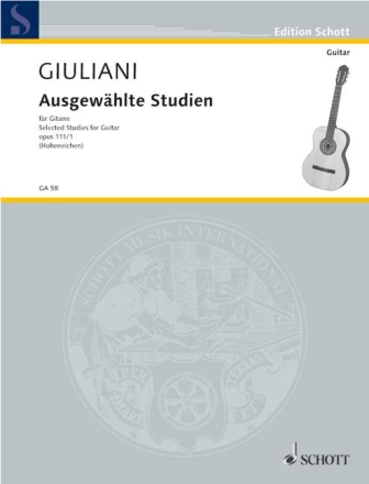 Ausgewhlte Studien op.111 Band 1 fr Gitarre