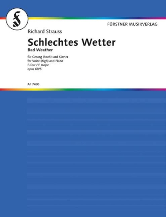 Schlechtes Wetter op. 69.5 fr hohe Singstimme und Klavier (F-Dur)