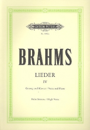 Lieder Band 4 fr hohe Singstimme und Klavier (dt)