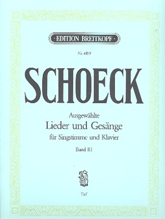 Ausgewhlte Lieder und Gesnge Band 3 fr tiefe Singstimme und Klavier (dt/en/fr)