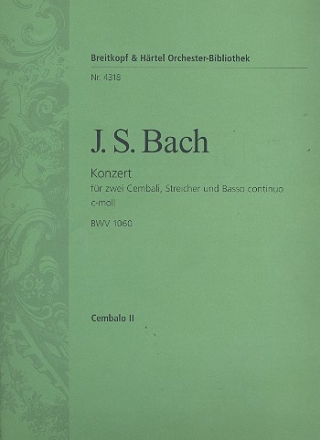 Konzert c-Moll BWV1060 fr 2 Cembali, Streicher und Bc Cembalo 2